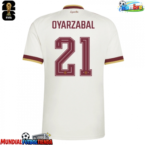 Camiseta España Mikel Oyarzabal #21 Segunda Equipación Replica Mundial 2026 mangas cortas